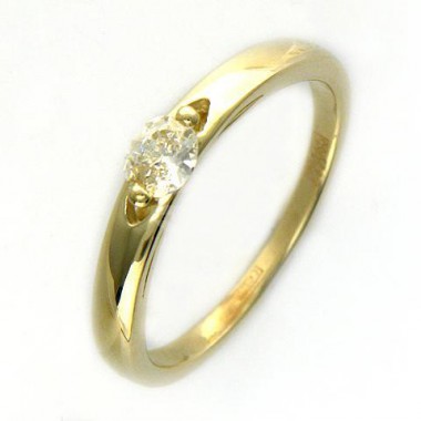 Кольцо из жёлтого золота 585 пробы с бриллиантом