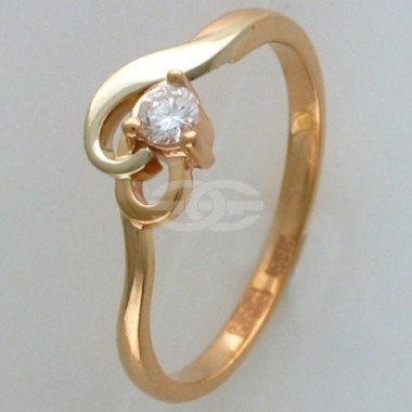 Кольцо из золота 585 пробы с бриллиантом