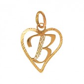 Подвеска в форме сердца из золота 585 пробы